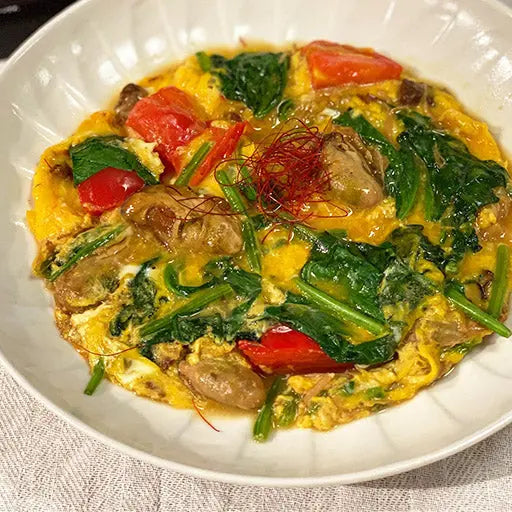 Quick and easy oyster omelet Japanese seafood recipe — Yamitsuki Gourmet