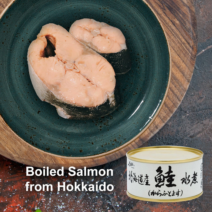 Ensemble de dégustation de saumon japonais en conserve de poisson - Offrez-vous 4 poissons gastronomiques luxueux différents en conserve du Japon