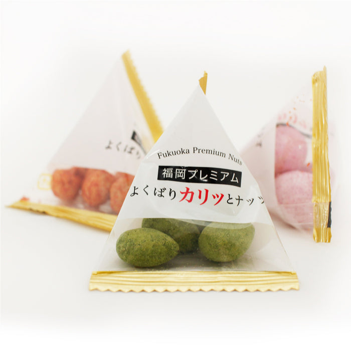 Fukuoka Premium Nuts - Saveurs exclusives du Japon - Hakata Mentaiko, Matcha de Yame, Fraise Amaou