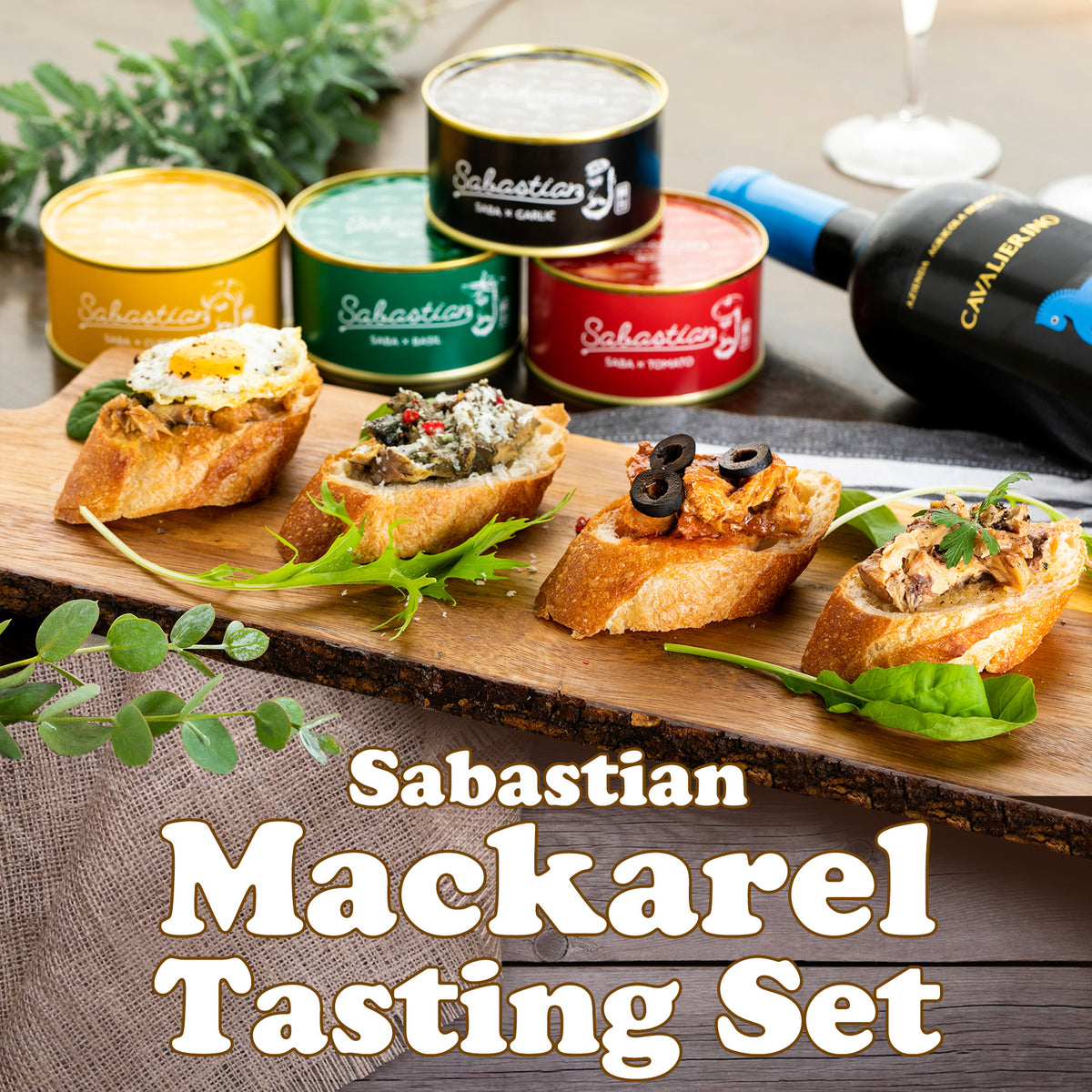 Tinned Fish Sabastian Japanese Mackerel Deluxe Set Taste 4 different — Yamitsuki Gourmet